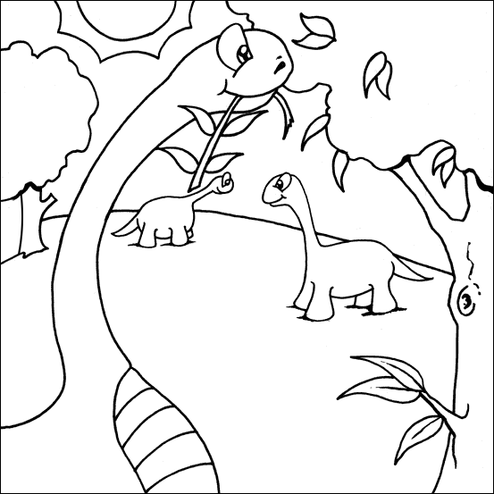 Tree Eating Dinosaur Printable | My Free Colouring Pages