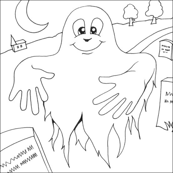 Ghost Colouring Picture
