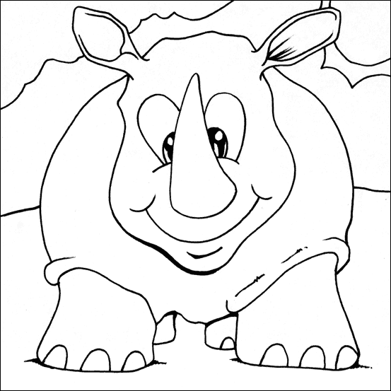 Rhino Coloring Sheet