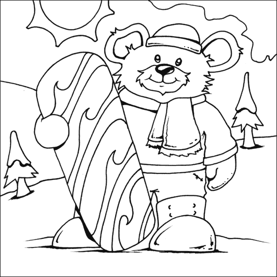 Snowboarding Teddy
