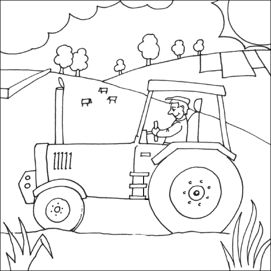 Tractor Colouring Printable