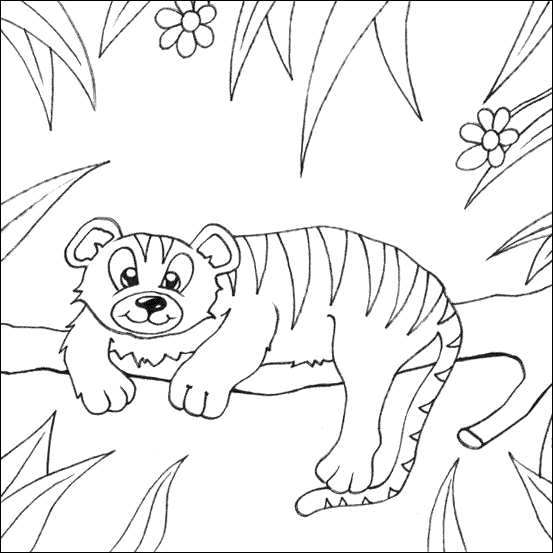 Coloring Pages Animals. Animal coloring pages - tiger