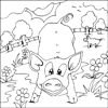 Pig Colouring Picture