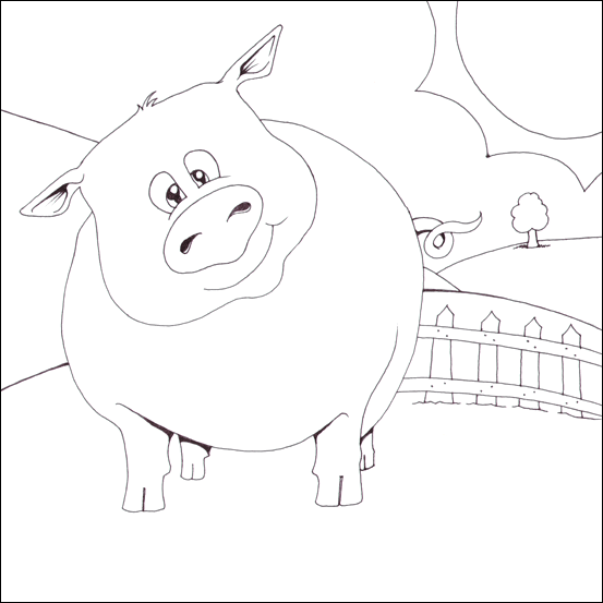 Fat Pig Colouring