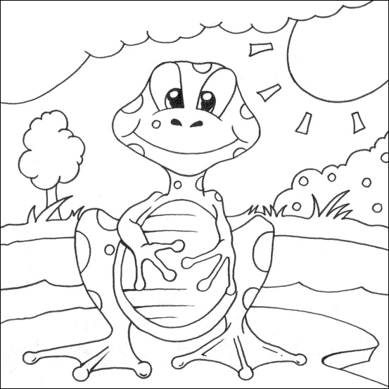 Frog Colouring Picture