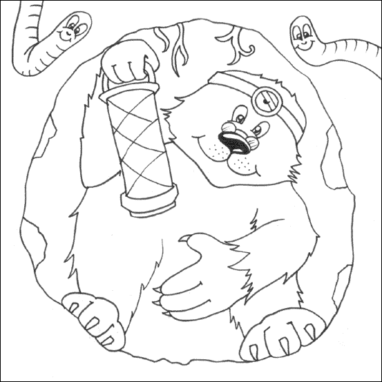 Tunneling Mole Coloring Page
