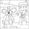 mouse and snowman