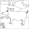 Pig eating food colouring page