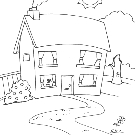 House Coloring Picture