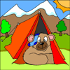 Camping Colouring Pages