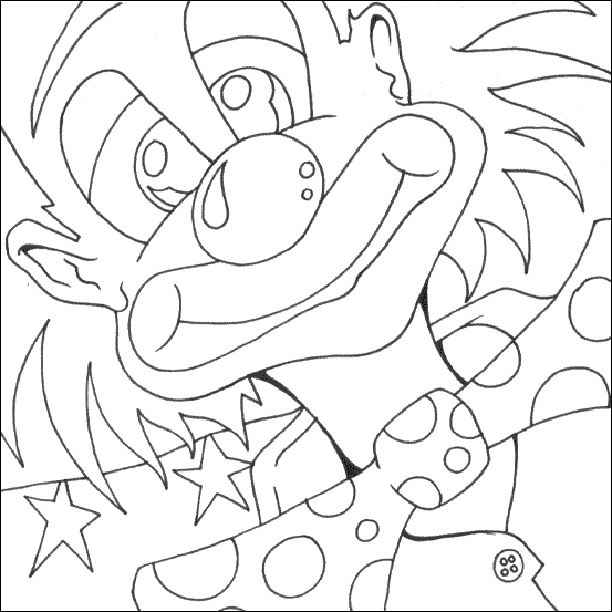 Clown Colouring Picture