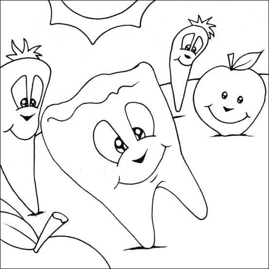 Tooth Colouring Drawing