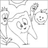 Tooth colouring page