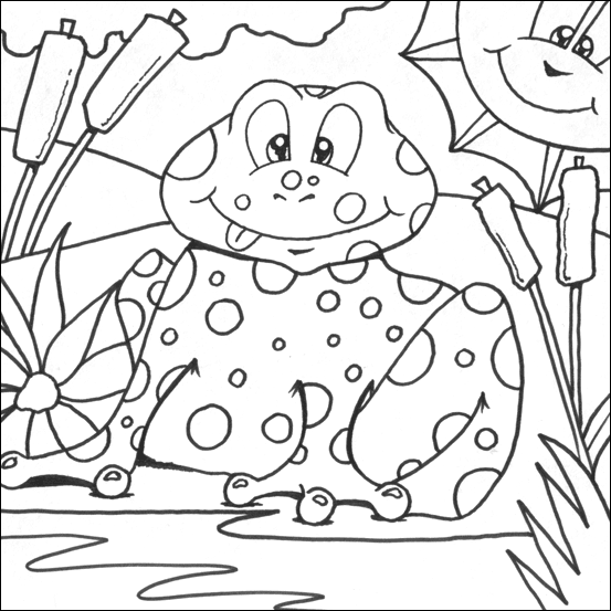 Frog Colouring Page
