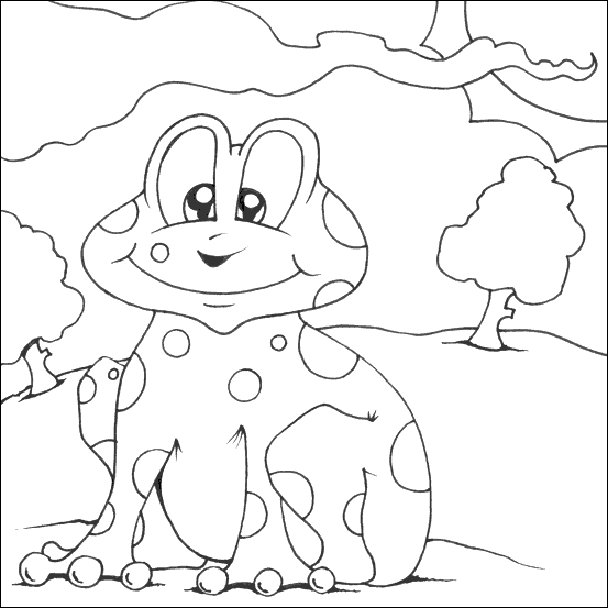 Spotty Frog Colouring
