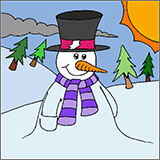 snowman colouring
