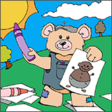 Teddy Bear Colouring