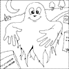 Ghost Colouring page
