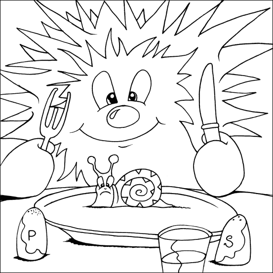 Hedgehog Coloring Picture