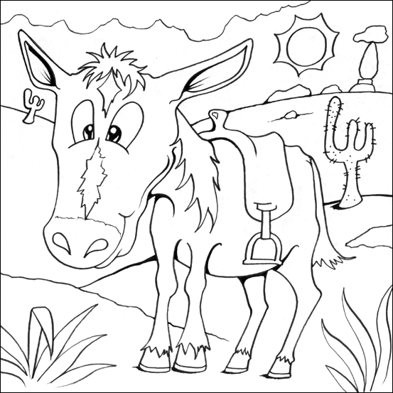 Horse Colouring Picture
