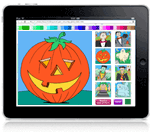 Halloween iPad colouring game