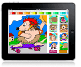 Hedgehog ipad colouring game