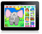 Zoo ipad colouring game