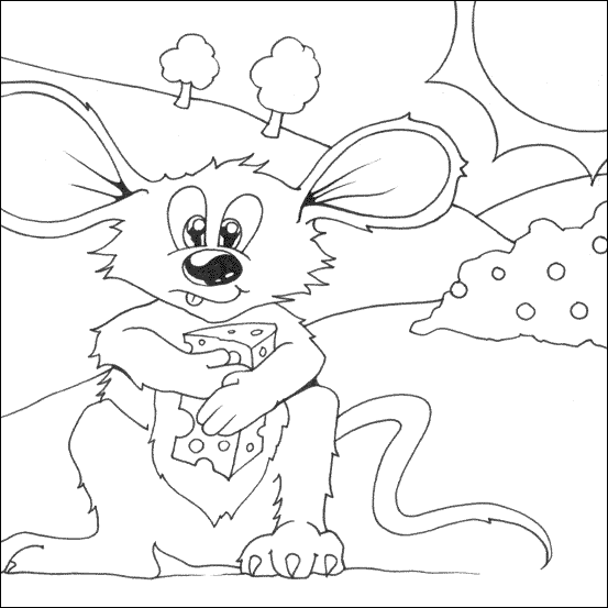 Mouse Colouring Page