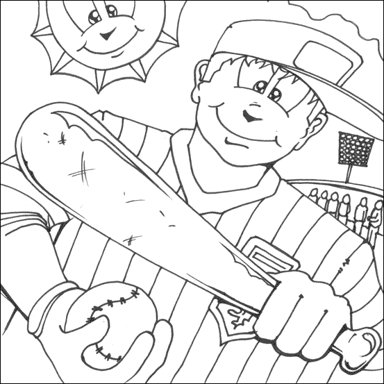 Baseball Colouring Picture