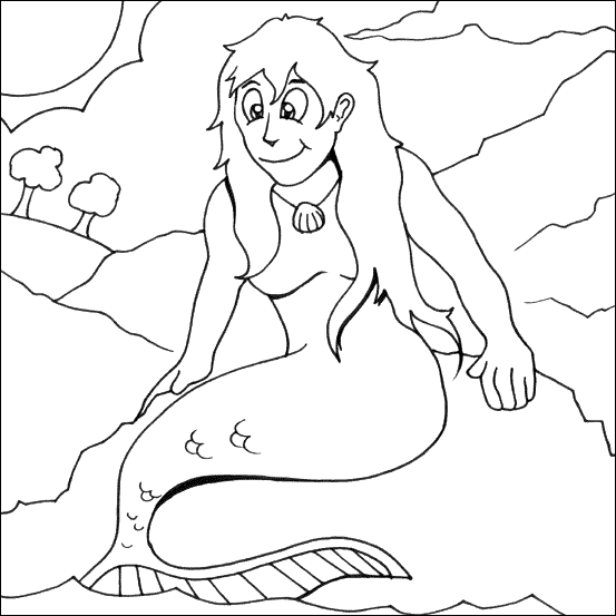 Mermaid Coloring Picture