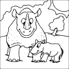 Rhino Colouring Pages