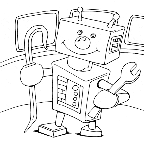 Funny Robot Colouring