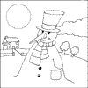Snowman Colouring