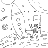 Moon Colouring Picture