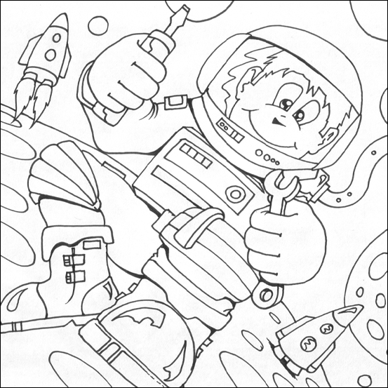 Spaceman Colouring