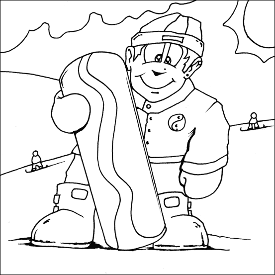 Snowboarding Coloring