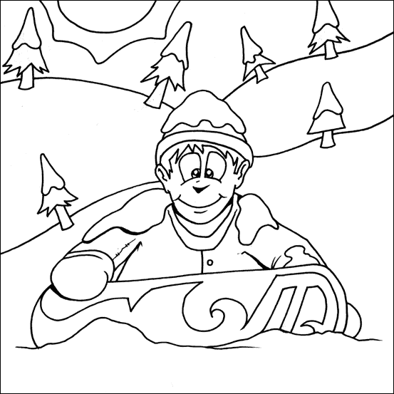 Snowboard Boy coloring