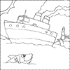 Ship Colouring Picture