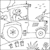 Tractor Colouring Page