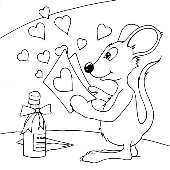 Valentines Card Colouring